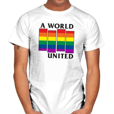 A World United Exclusive - Pride - Mens T-Shirts RIPT Apparel Small / White