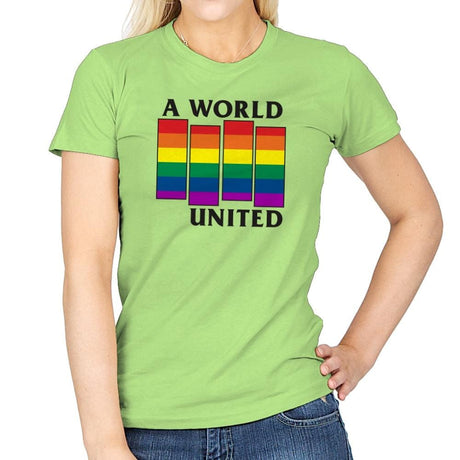 A World United Exclusive - Pride - Womens T-Shirts RIPT Apparel Small / Mint Green