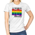 A World United Exclusive - Pride - Womens T-Shirts RIPT Apparel Small / White