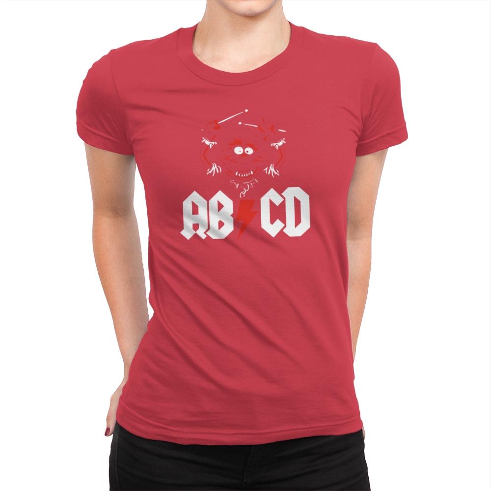 AB/CD Exclusive - Womens Premium T-Shirts RIPT Apparel Small / Red