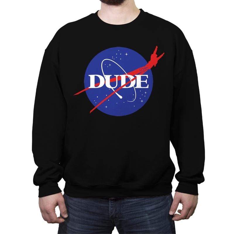 Abide Space Agency - Crew Neck Sweatshirt Crew Neck Sweatshirt RIPT Apparel Small / Black