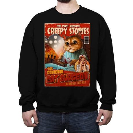 Absurd Creepy Stories - Crew Neck Sweatshirt Crew Neck Sweatshirt RIPT Apparel Small / Black
