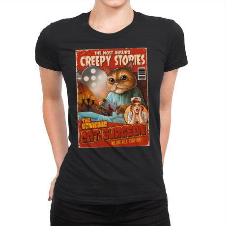 Absurd Creepy Stories - Womens Premium T-Shirts RIPT Apparel Small / Black