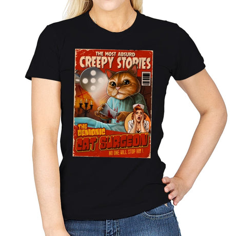 Absurd Creepy Stories - Womens T-Shirts RIPT Apparel Small / Black