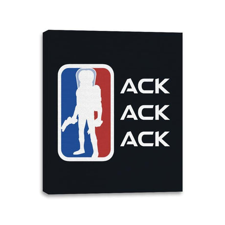 Ack Ack Ack League - Canvas Wraps Canvas Wraps RIPT Apparel 11x14 / Black