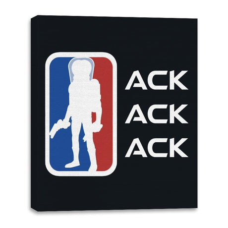 Ack Ack Ack League - Canvas Wraps Canvas Wraps RIPT Apparel 16x20 / Black