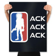 Ack Ack Ack League - Prints Posters RIPT Apparel 18x24 / Black