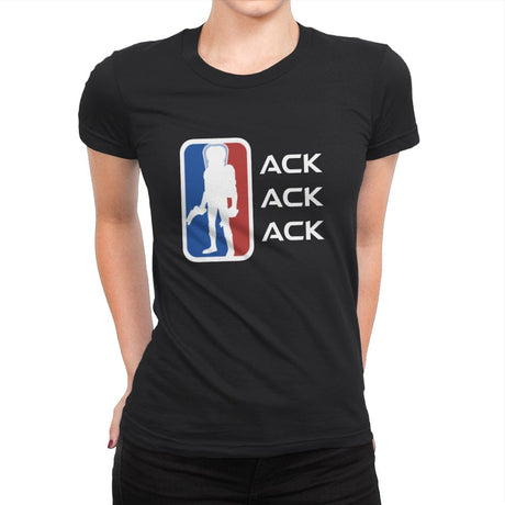 Ack Ack Ack League - Womens Premium T-Shirts RIPT Apparel Small / Black