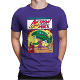 Action Cowmics - Mens Premium T-Shirts RIPT Apparel Small / Purple Rush