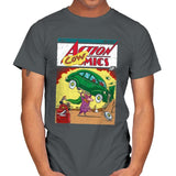 Action Cowmics - Mens T-Shirts RIPT Apparel Small / Charcoal