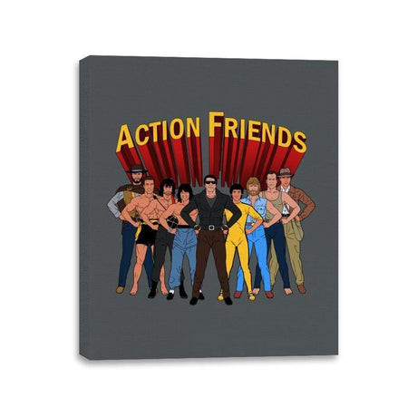 Action Friends - Canvas Wraps Canvas Wraps RIPT Apparel 11x14 / Charcoal