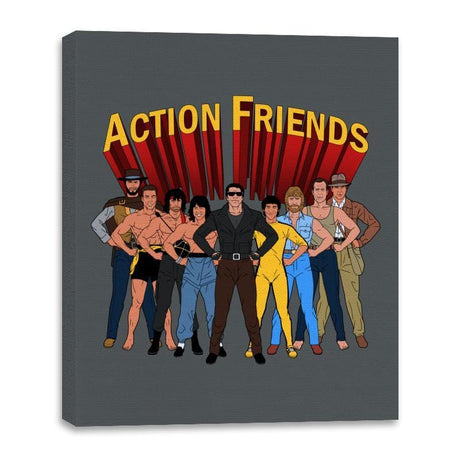 Action Friends - Canvas Wraps Canvas Wraps RIPT Apparel 16x20 / Charcoal