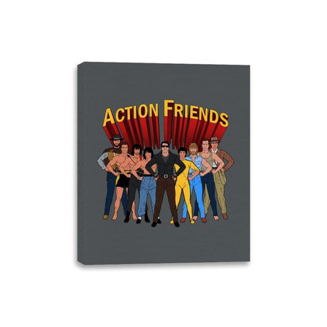 Action Friends - Canvas Wraps Canvas Wraps RIPT Apparel 8x10 / Charcoal