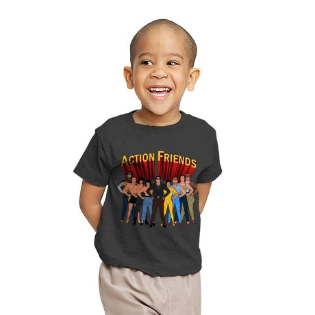 Action Friends - Youth T-Shirts RIPT Apparel X-small / Charcoal