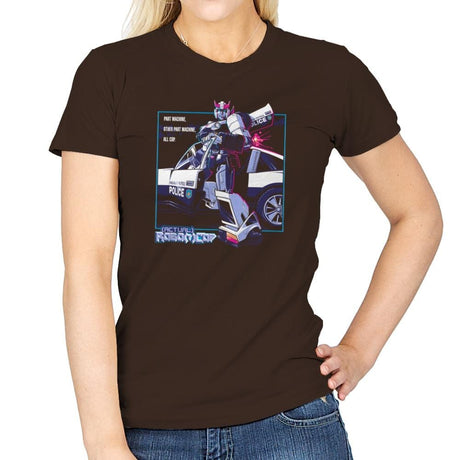 (Actual) Robo(t)Cop Exclusive - Womens T-Shirts RIPT Apparel Small / Dark Chocolate