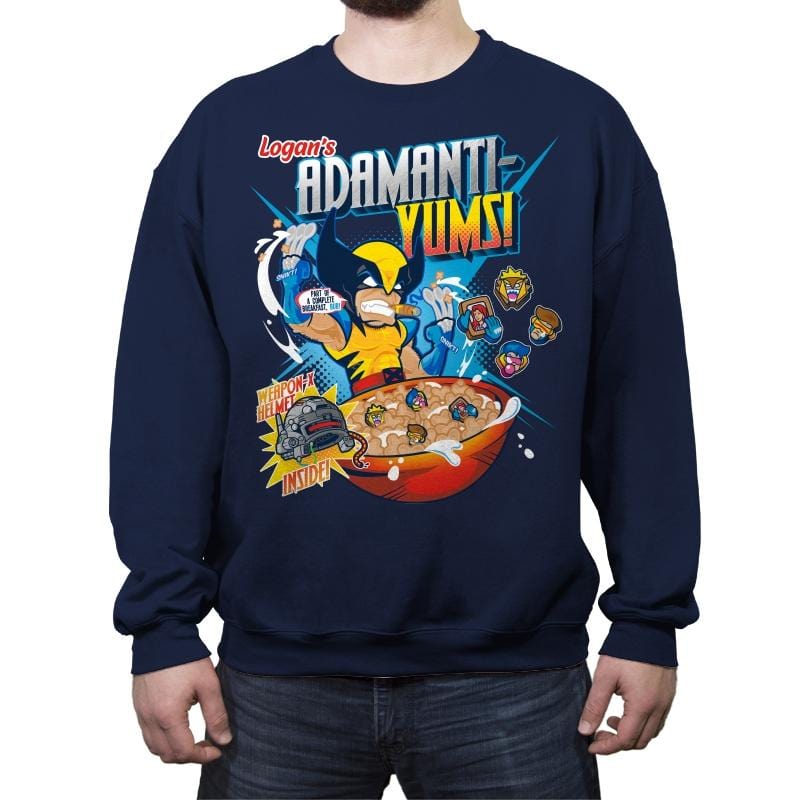 Adamanti-YUMS! - Crew Neck Sweatshirt Crew Neck Sweatshirt RIPT Apparel Small / Navy