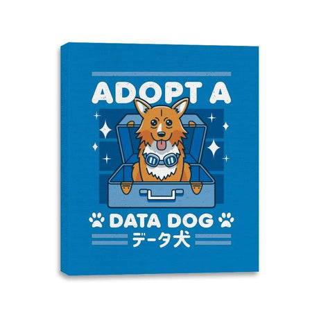 Adopt a Data Dog - Canvas Wraps Canvas Wraps RIPT Apparel 11x14 / Turquoise