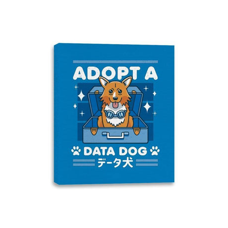 Adopt a Data Dog - Canvas Wraps Canvas Wraps RIPT Apparel 8x10 / Turquoise