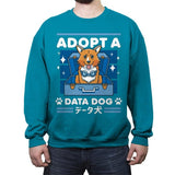 Adopt a Data Dog - Crew Neck Sweatshirt Crew Neck Sweatshirt RIPT Apparel Small / Antique Sapphire