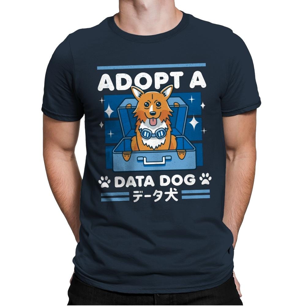 Adopt a Data Dog - Mens Premium T-Shirts RIPT Apparel Small / Indigo