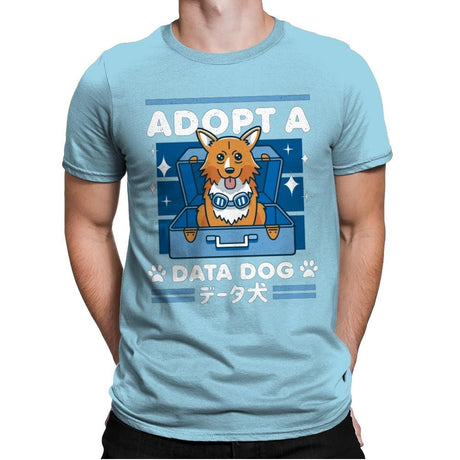 Adopt a Data Dog - Mens Premium T-Shirts RIPT Apparel Small / Light Blue