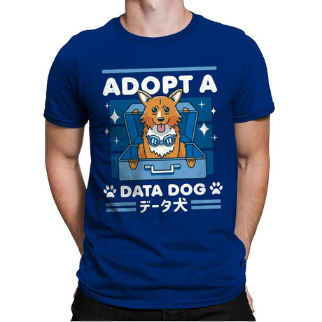 Adopt a Data Dog - Mens Premium T-Shirts RIPT Apparel Small / Royal