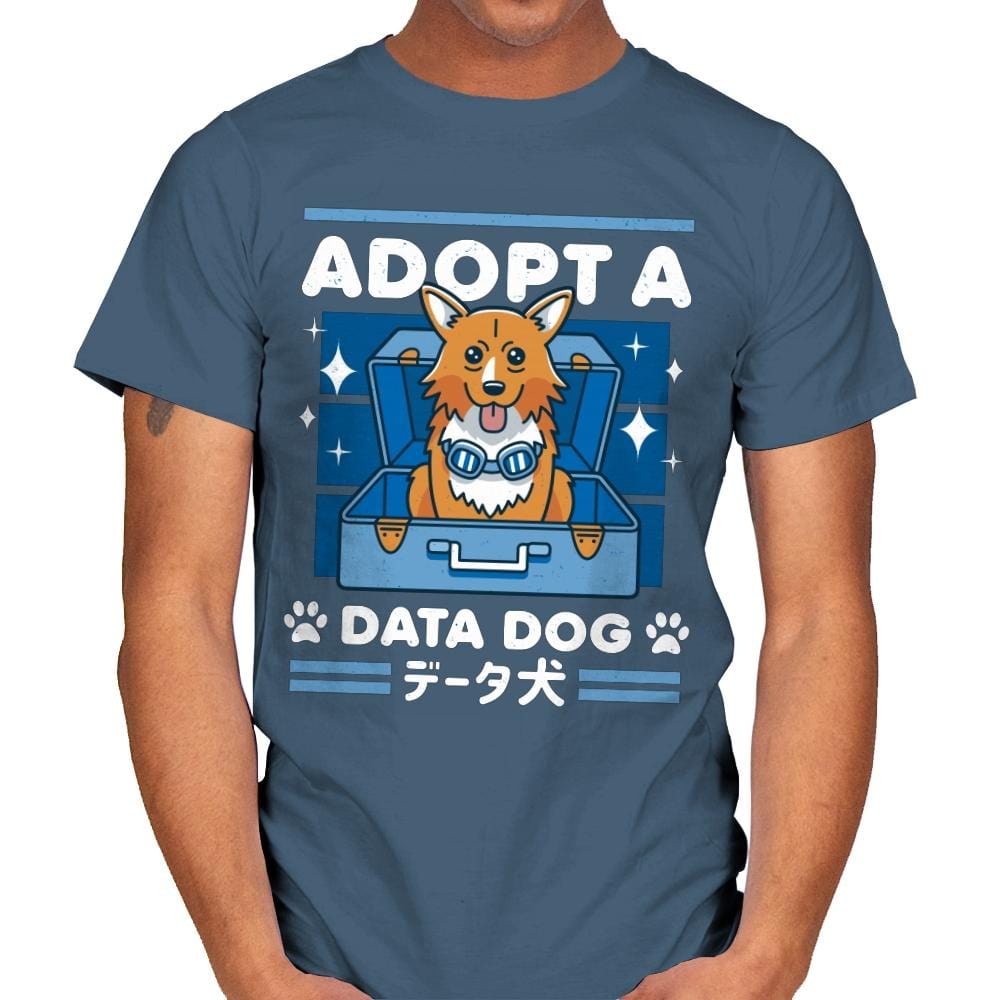 Adopt a Data Dog - Mens T-Shirts RIPT Apparel Small / Indigo Blue