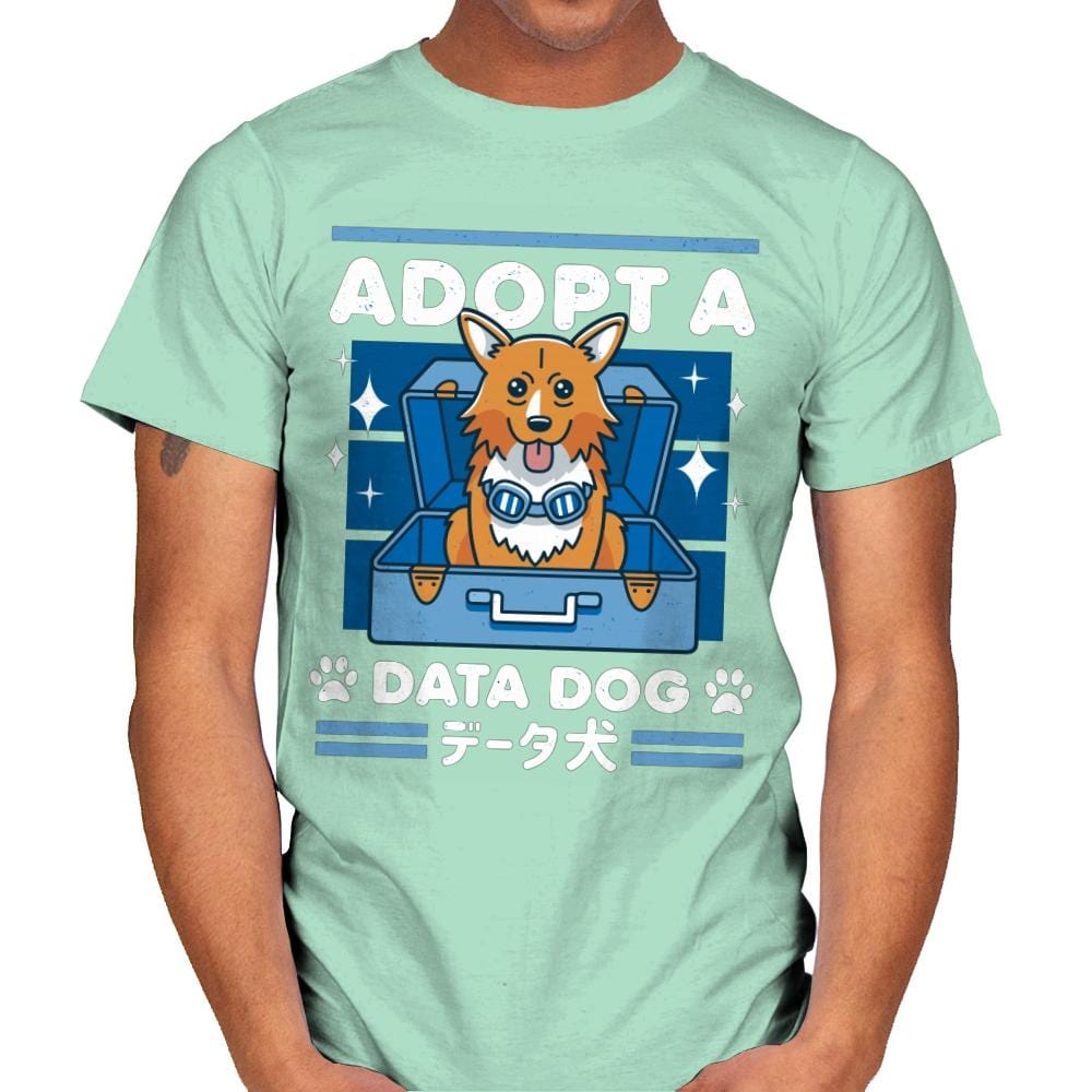 Adopt a Data Dog - Mens T-Shirts RIPT Apparel Small / Mint Green