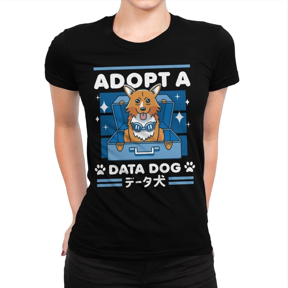 Adopt a Data Dog - Womens Premium T-Shirts RIPT Apparel Small / Indigo
