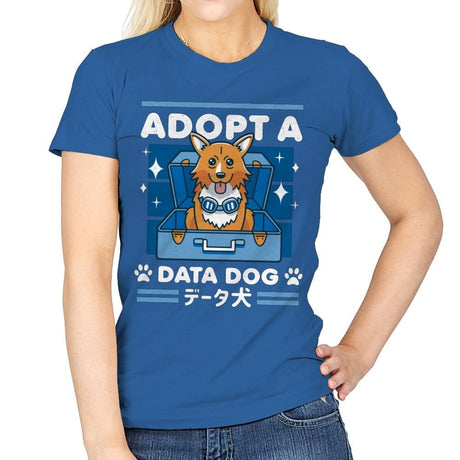 Adopt a Data Dog - Womens T-Shirts RIPT Apparel Small / Royal