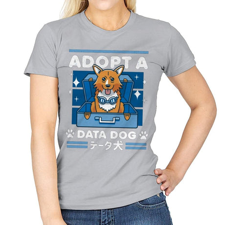 Adopt a Data Dog - Womens T-Shirts RIPT Apparel Small / Sport Grey