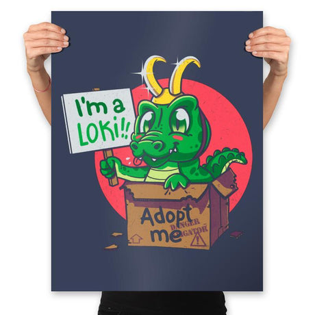 Adopt This Alligator - Prints Posters RIPT Apparel 18x24 / Navy