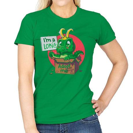 Adopt This Alligator - Womens T-Shirts RIPT Apparel Small / Irish Green
