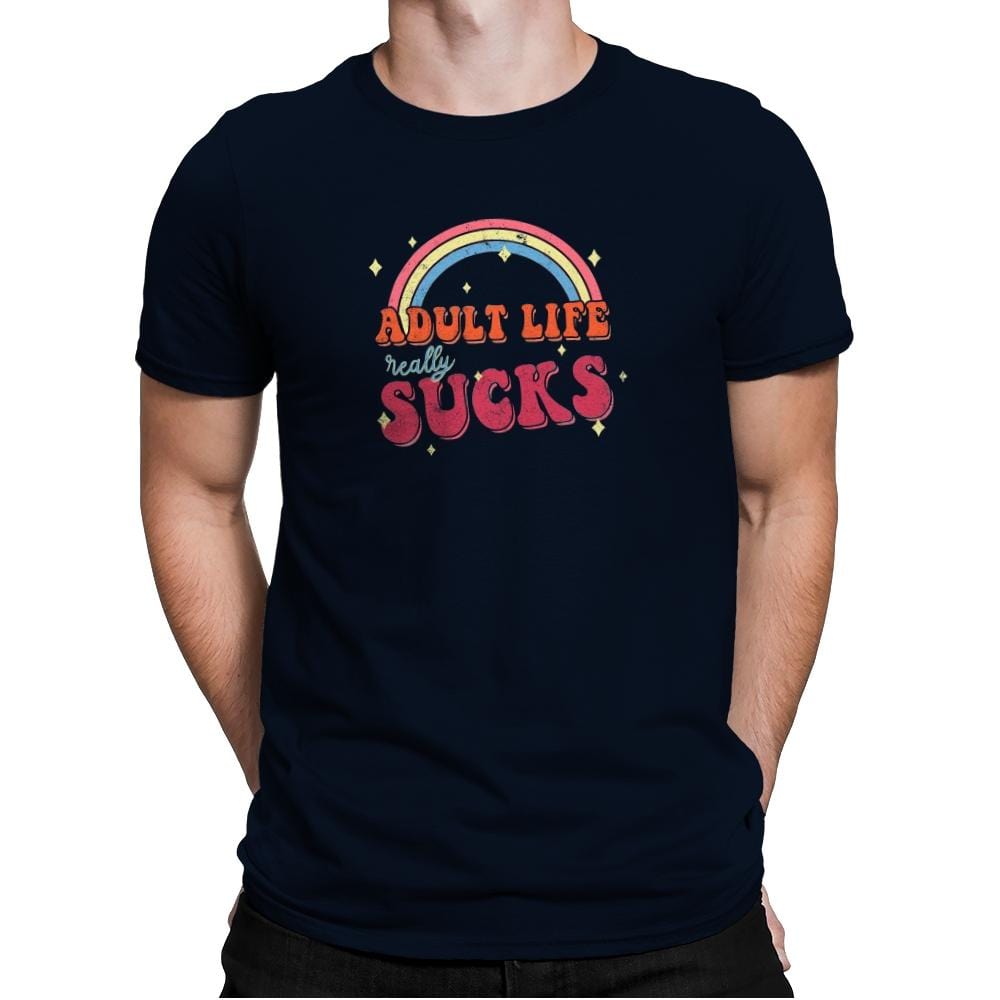 Adult Life - Mens Premium T-Shirts RIPT Apparel Small / Midnight Navy
