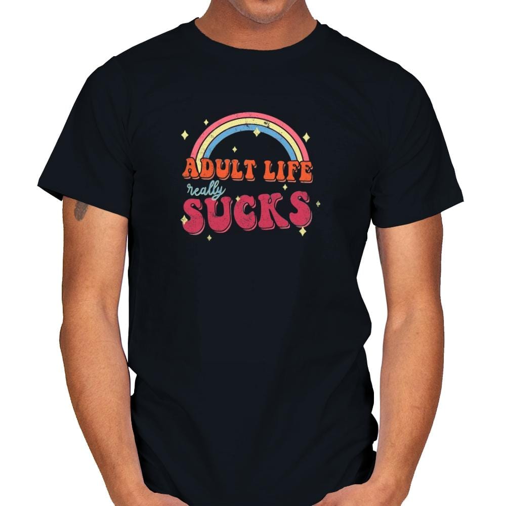 Adult Life - Mens T-Shirts RIPT Apparel Small / Black