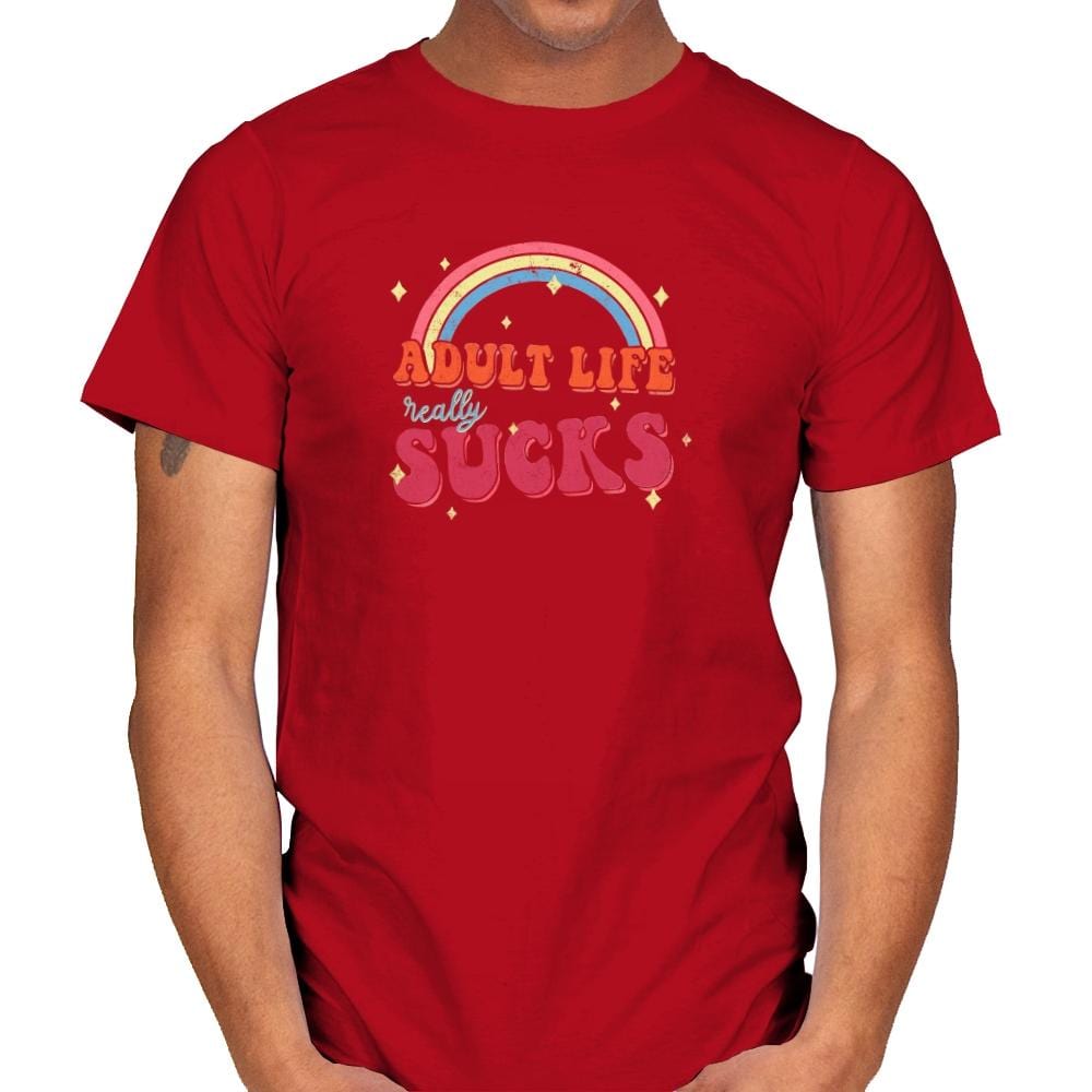 Adult Life - Mens T-Shirts RIPT Apparel Small / Red