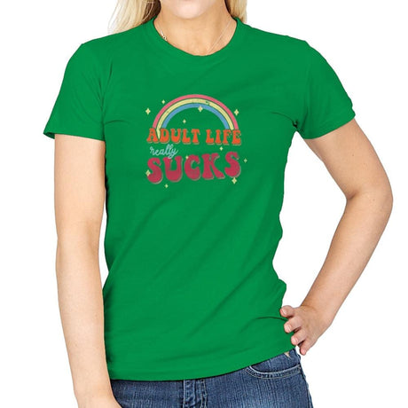 Adult Life - Womens T-Shirts RIPT Apparel Small / Irish Green