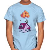 Adventure is Up There - Gamer Paradise - Mens T-Shirts RIPT Apparel Small / Light Blue