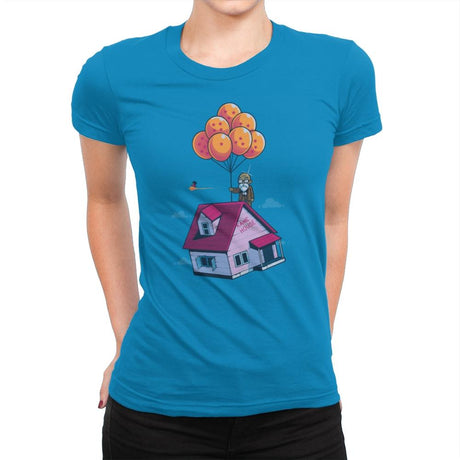 Adventure is Up There - Gamer Paradise - Womens Premium T-Shirts RIPT Apparel Small / Turquoise