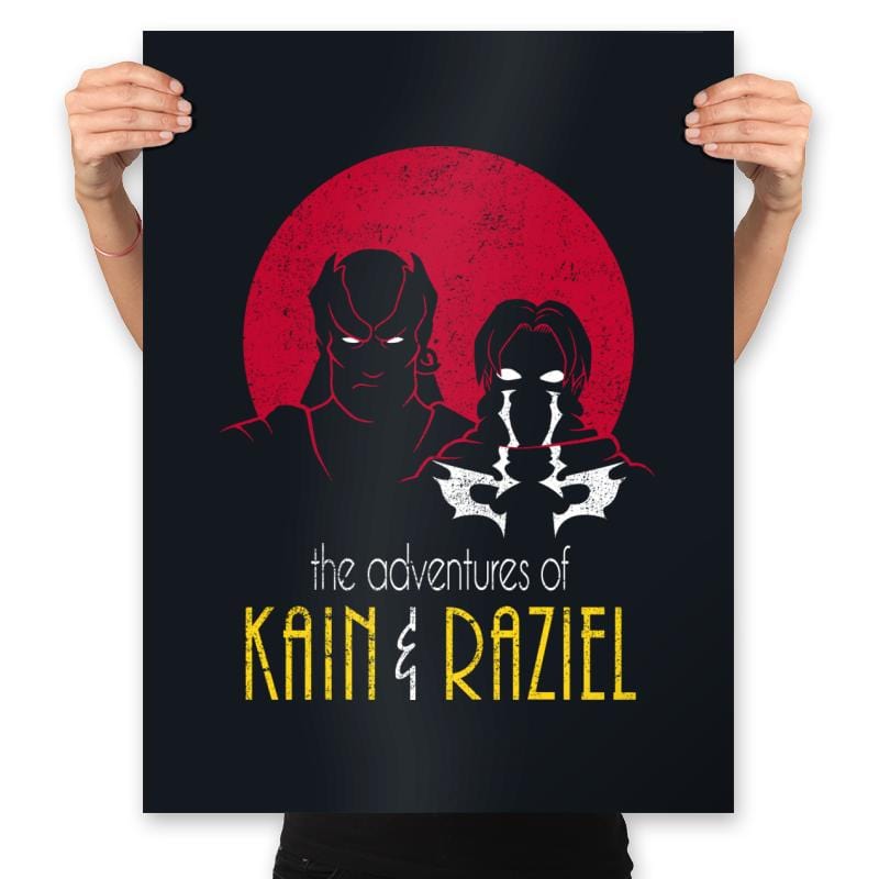 Adventures of Kain & Raziel - Prints Posters RIPT Apparel 18x24 / Black