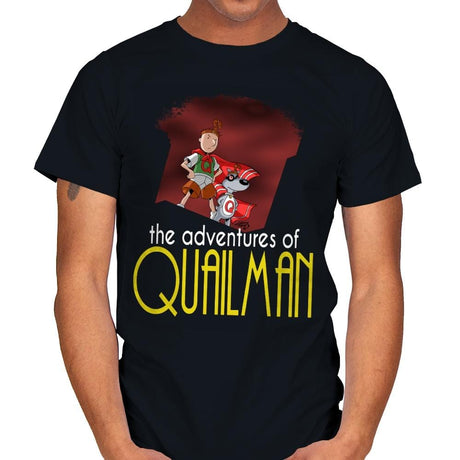 Adventures of Quailman - Anytime - Mens T-Shirts RIPT Apparel Small / Black