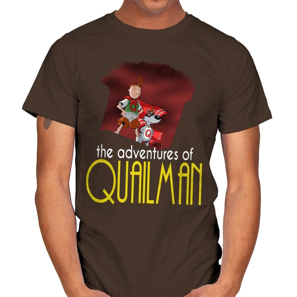 Adventures of Quailman - Anytime - Mens T-Shirts RIPT Apparel Small / Dark Chocolate