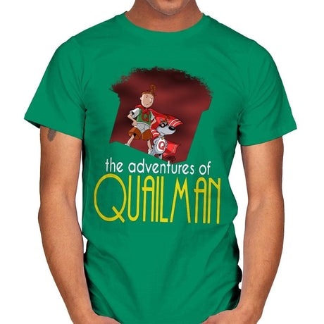 Adventures of Quailman - Anytime - Mens T-Shirts RIPT Apparel Small / Kelly