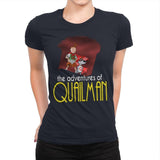 Adventures of Quailman - Anytime - Womens Premium T-Shirts RIPT Apparel Small / Midnight Navy