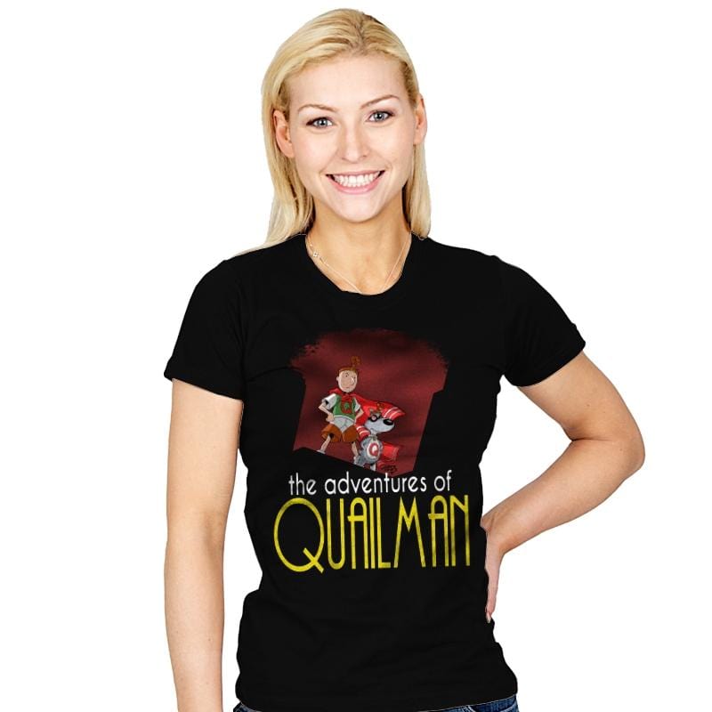 Adventures of Quailman - Womens T-Shirts RIPT Apparel