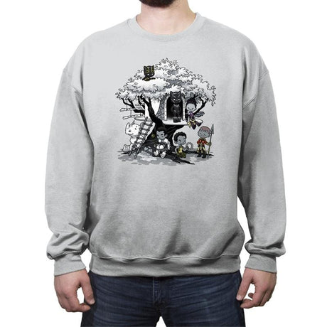 African Tree House - Crew Neck Sweatshirt Crew Neck Sweatshirt RIPT Apparel Small / Sport Gray