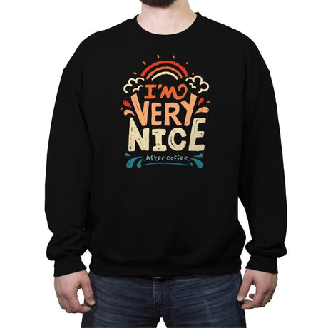 After Coffee - Crew Neck Sweatshirt Crew Neck Sweatshirt RIPT Apparel Small / Black
