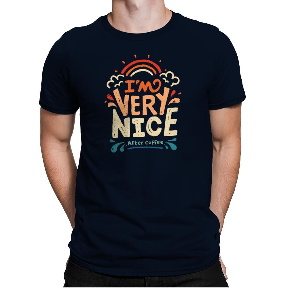 After Coffee - Mens Premium T-Shirts RIPT Apparel Small / Midnight Navy