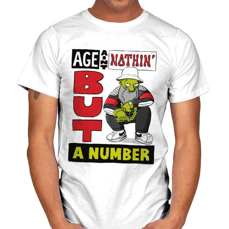 Age Ain't Nothin' But a Number - Mens T-Shirts RIPT Apparel Small / White