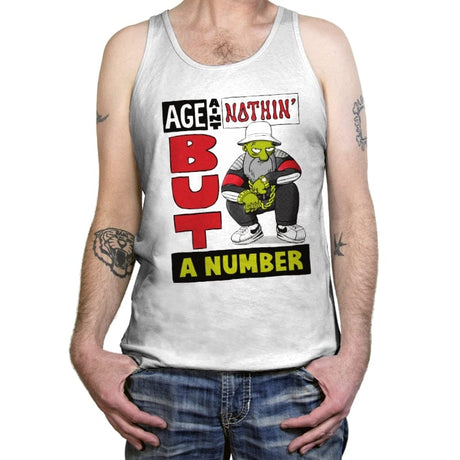 Age Ain't Nothin' But a Number - Tanktop Tanktop RIPT Apparel X-Small / White